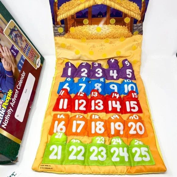 Fisher-Price Little People Musical Soft Advent Calendar 100% Complete Vtg 2012 - Picture 3 of 13